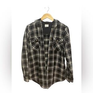 Columbia Men's Black and White Checkered Shirt